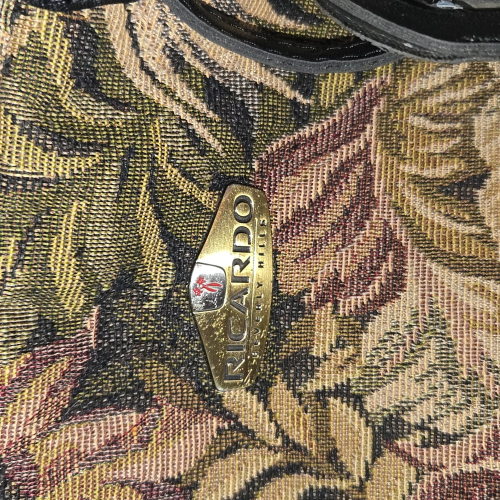 Vintage Floral Travel Bag - Black and Brown